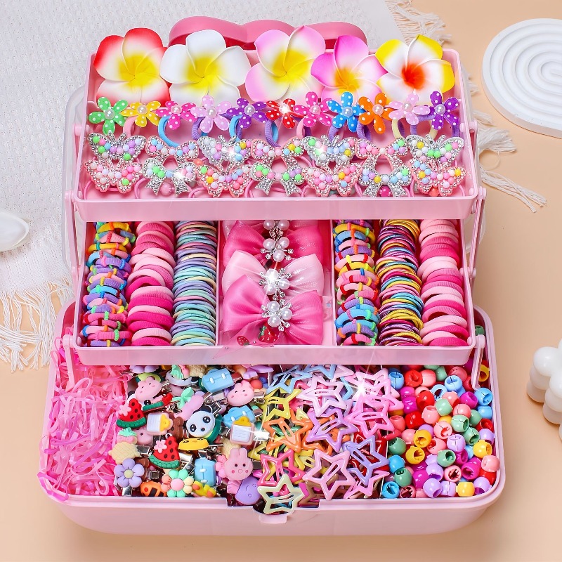 Travel Accessories For 10 Year Old Girl - 546-teiliges Set Hochelastische Haarschmuck-Accessoires Schonende Haarbänder