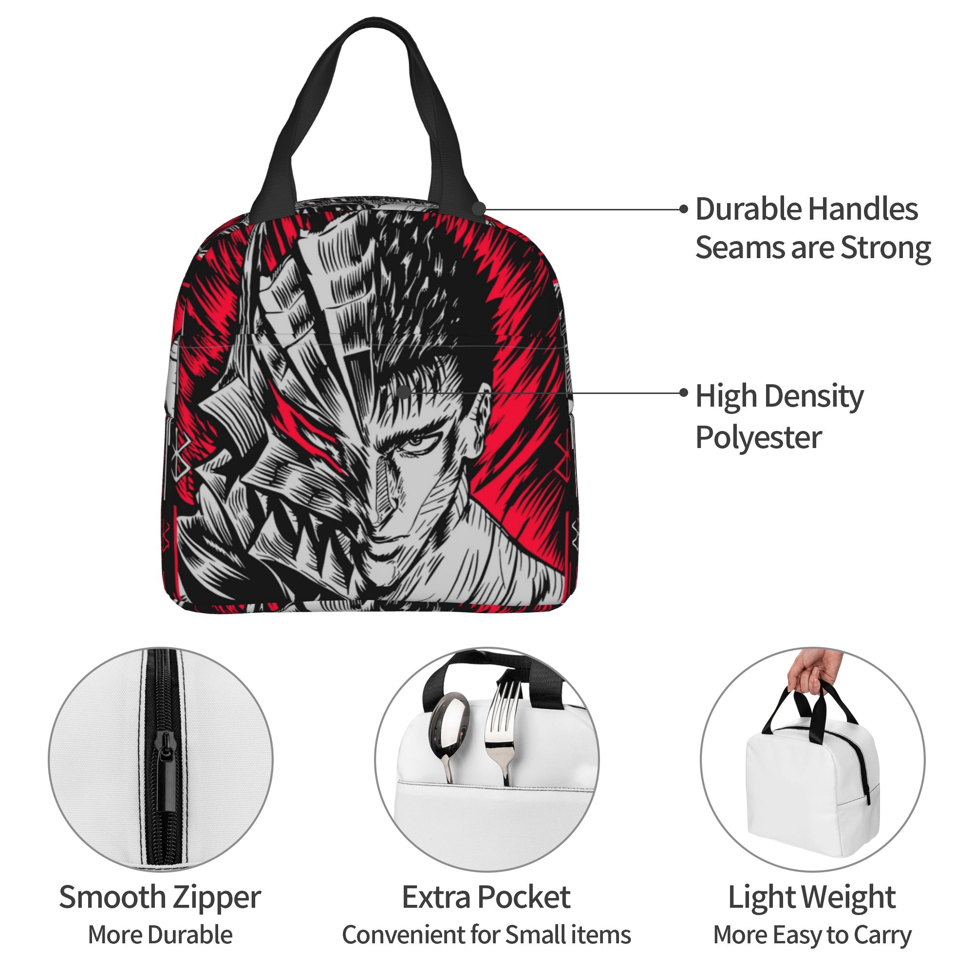Travel Accessories 2022 - B-Berserks Thermoisolierte Lunchtasche, Marke Warriors, mit