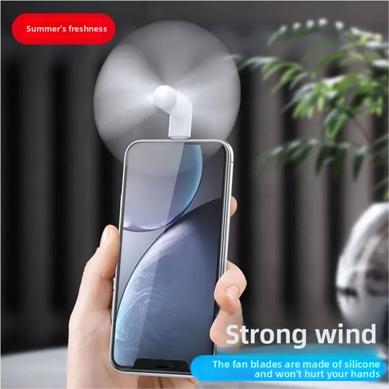 Travel Accessories And Gadgets - Typ-C Mini-Handy-Lüfter, Tragbarer Taschenventilator mit Starkem