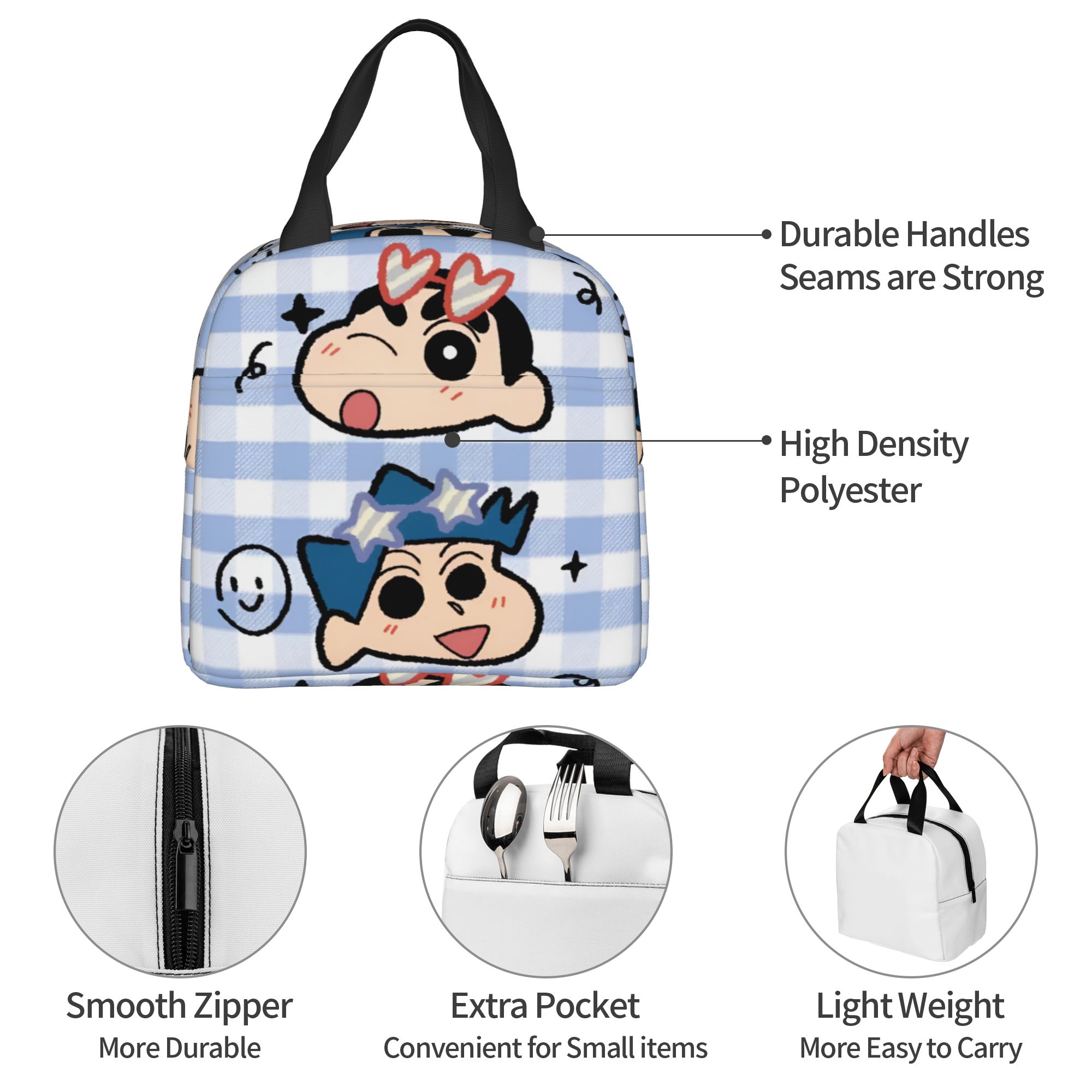 Travel Accessories 2022 - Crayons S-Shinchans Isolierte Lunchtasche, wasserdicht, Japan,