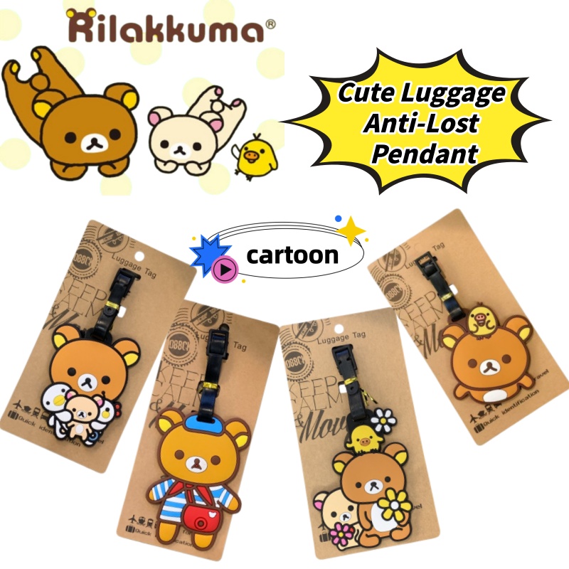 Travel Accessories Organizer - Rilakkuma Kreativer Personalisierter Gepäckanhänger Anti-Verlust-Anhänger Niedlicher