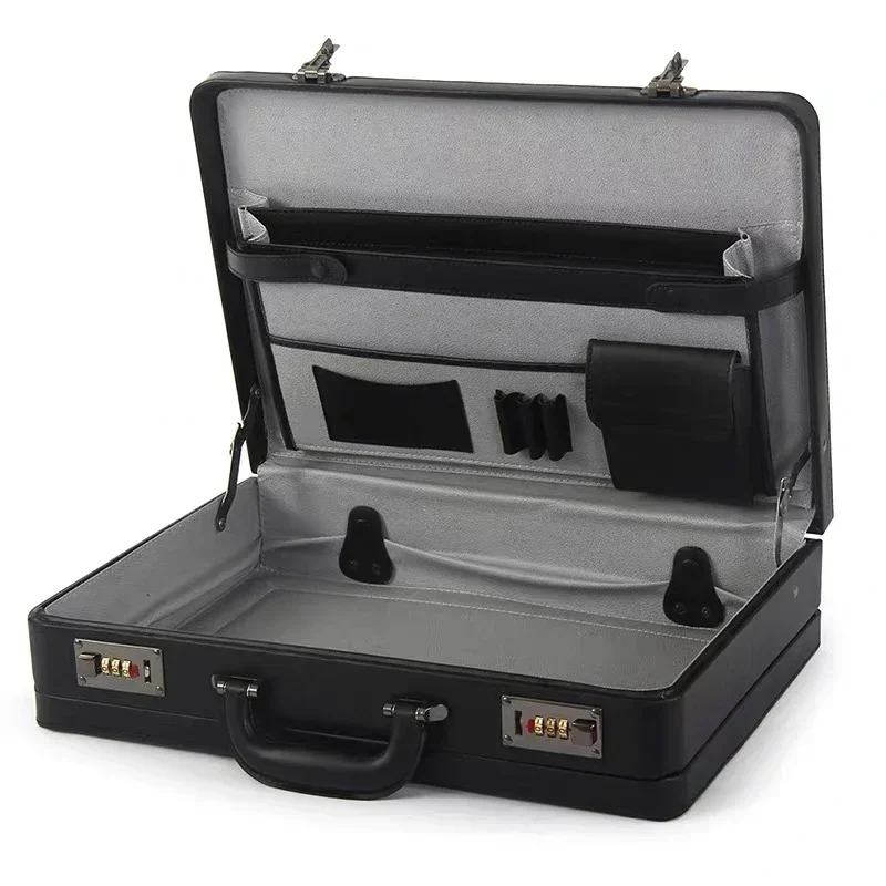Travel Packing Cube - Passwortgeschützter Multifunktions-Laptopkoffer aus Leder für Geschäftsleute,