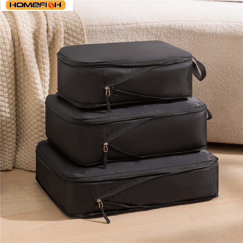 Travel Packing Cube - HOMEFISH 3-teiliges Set Reise-Komprimierbare Multifunktionale Aufbewahrungstasche