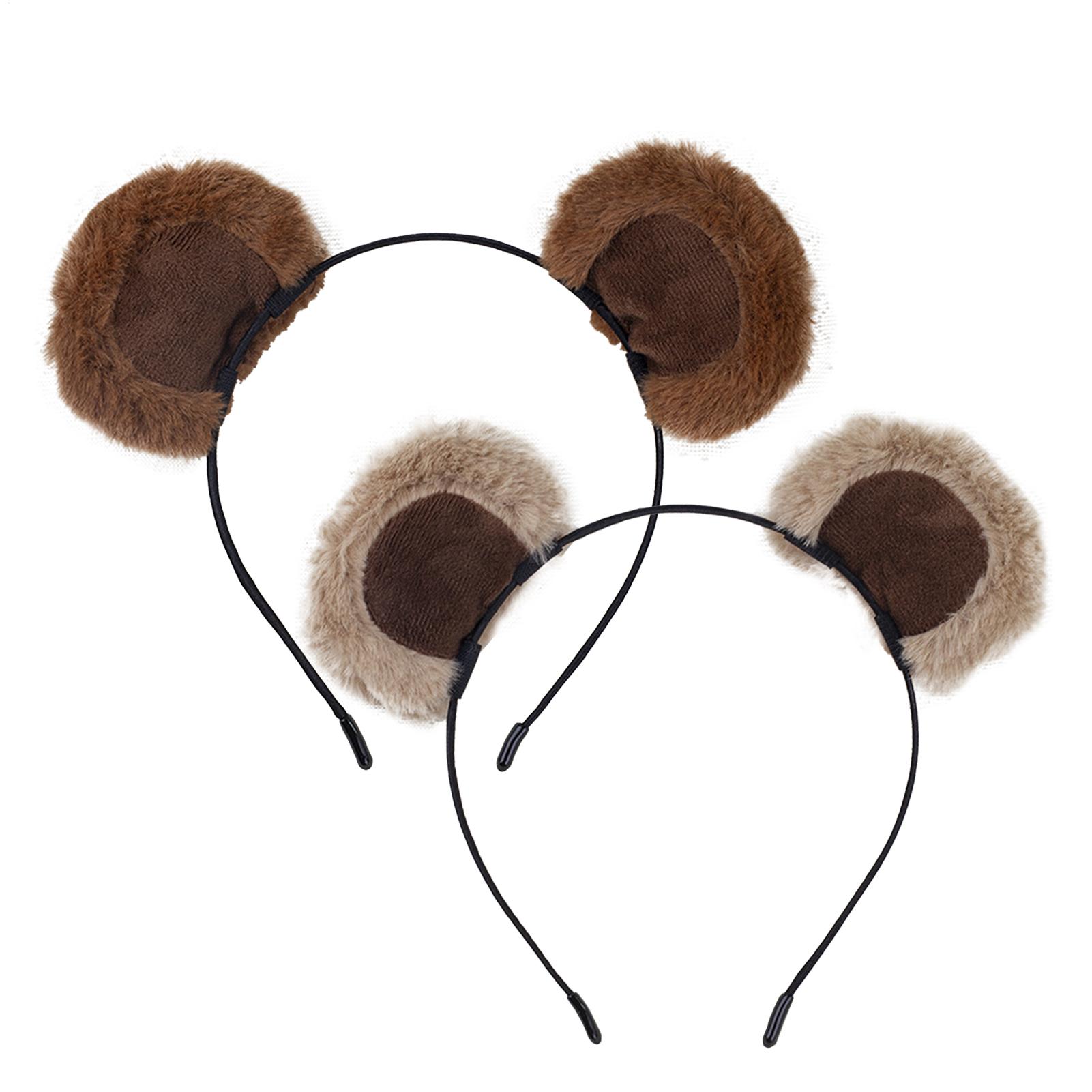 Travel Accessories For 10 Year Old Girl - Plüsch-Stirnbänder mit Bärenohren, weiches Stirnband mit