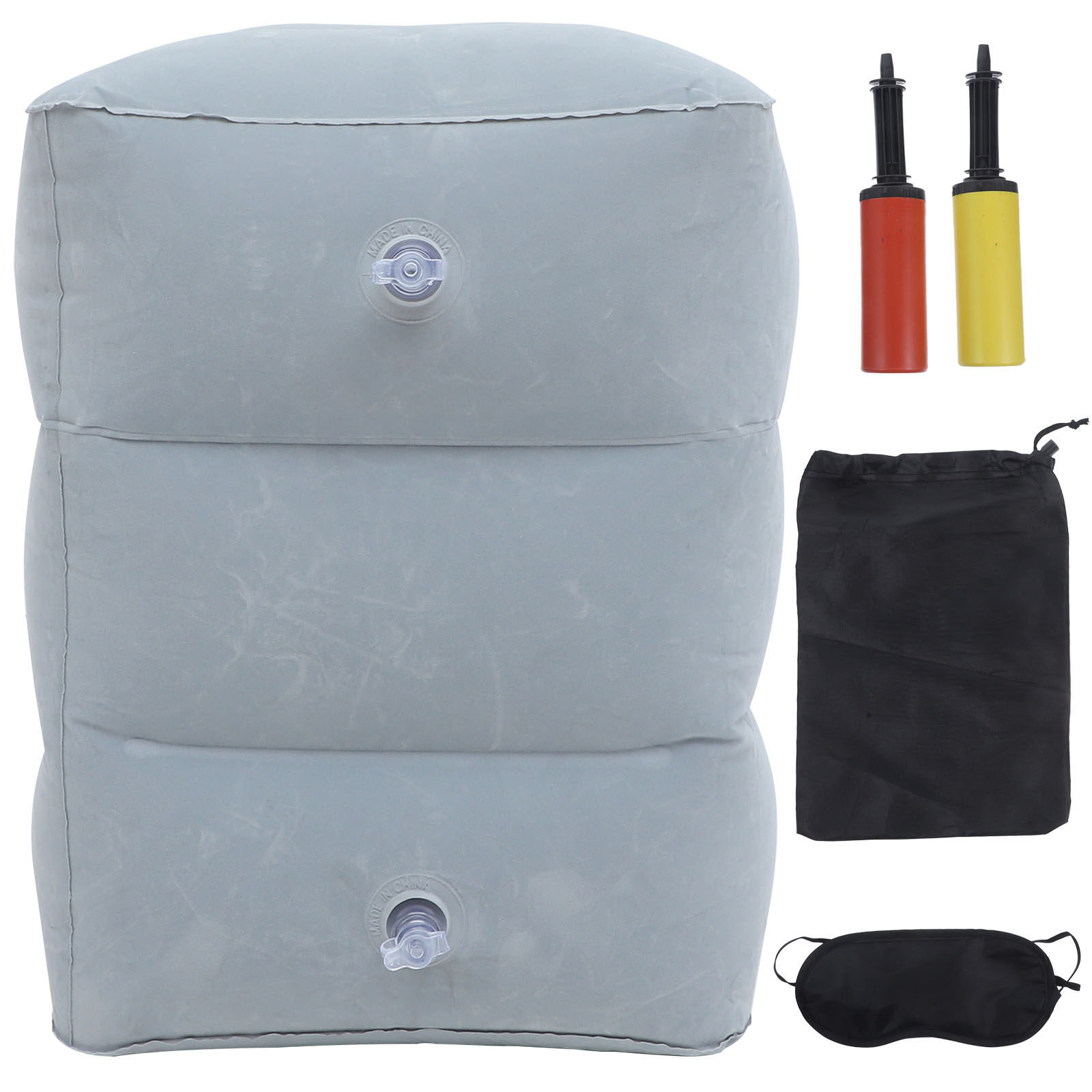 Travel Pillow Inflatable - 1 Set aufblasbares Fußstützkissen, tragbare Flugzeug-Fußstütze,