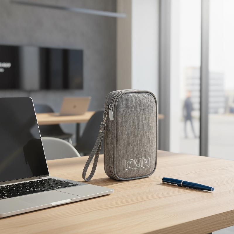Travel Accessories And Gadgets - Doppelschichtige Kabelaufbewahrungstasche für Elektronik-Organizer USB-Ladegeräte Kabel