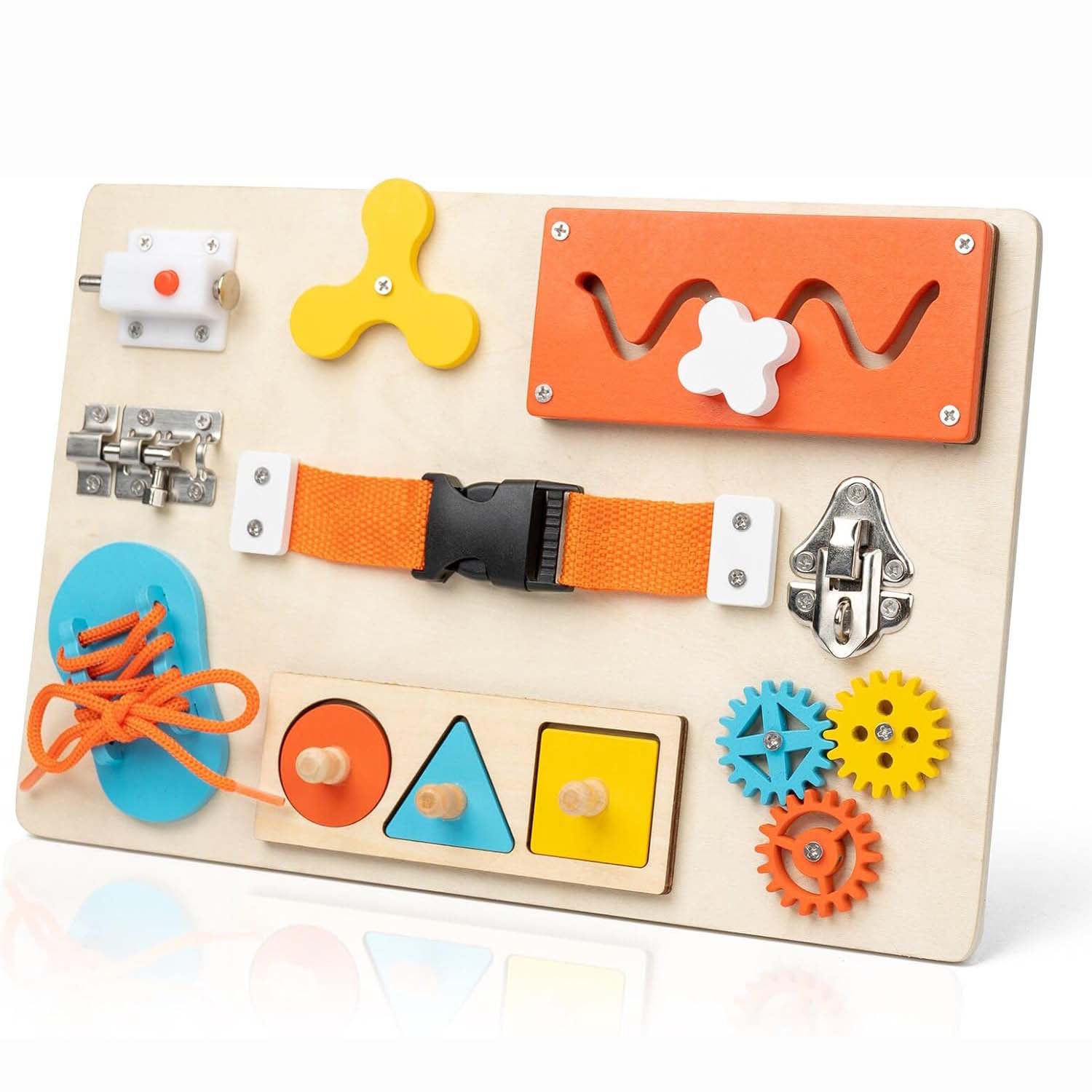 Travel Accessories Toddler - Montessori-Arbeitsbrett für Kleinkinder, Aktivitäts-Sensorbrett aus Holz