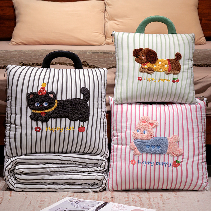 Cartoon Gestreifte Kissen-Deck – Travel Pillow Inflatable Bewertung und Preis
